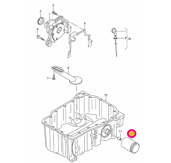 VW アップ! AACHY用 オイルフィルター Volkswagen フォルクスワーゲン_画像2