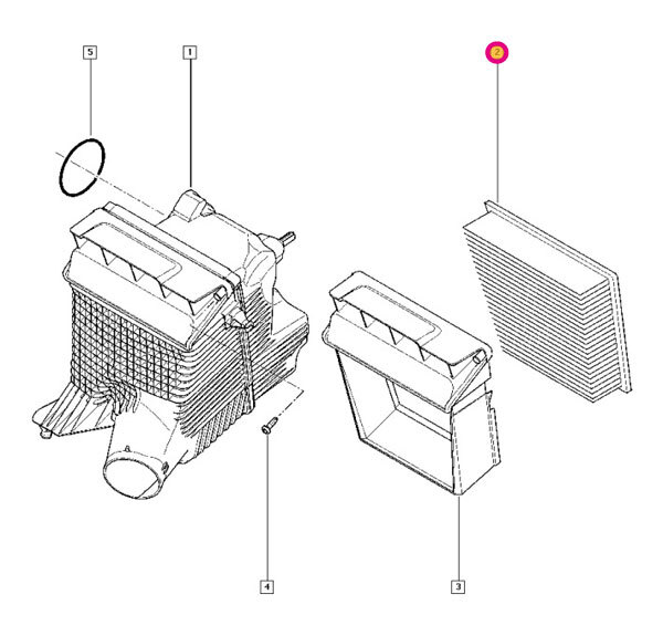 Renault ルノー メガーヌ2 MF4M用 エアフィルター_画像2