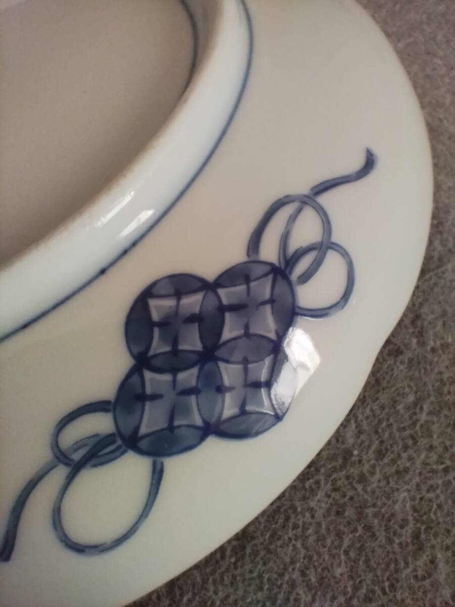 中皿　深皿　庫山窯　色絵皿　柿右衛門風　盛り皿取り皿銘々皿　和食器　18センチ_画像7