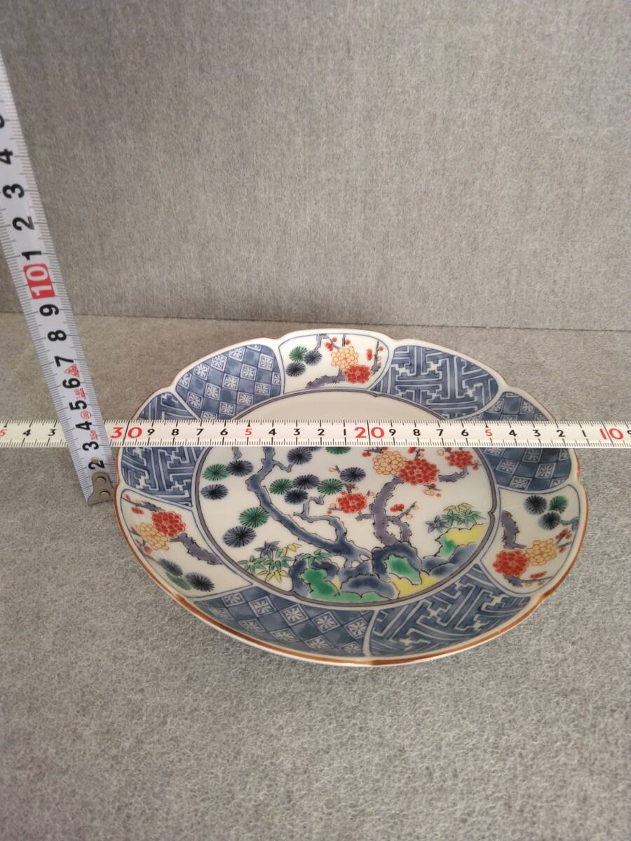 中皿　深皿　庫山窯　色絵皿　柿右衛門風　盛り皿取り皿銘々皿　和食器　18センチ_画像8