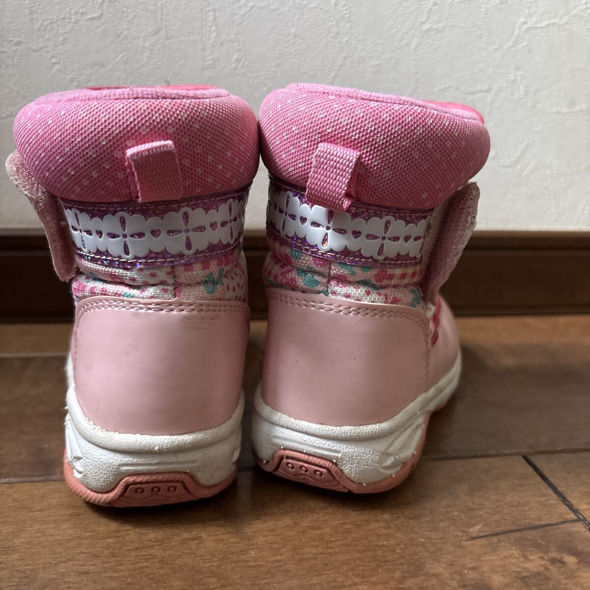 スノーブーツ キッズ 17cm 雪遊び ピンク_画像3