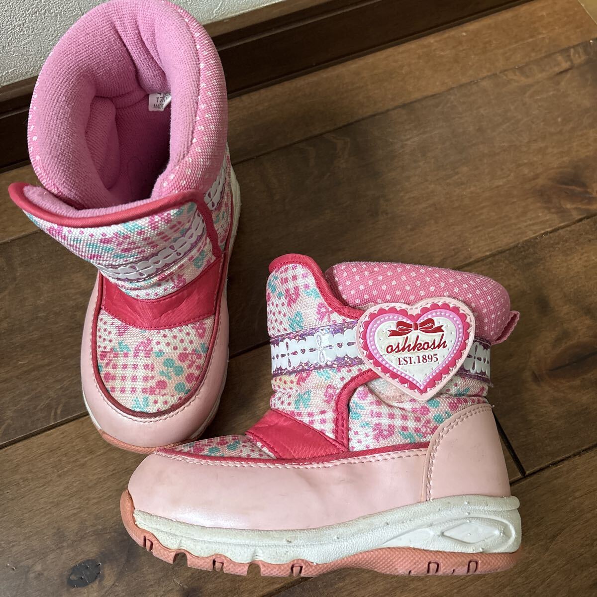 スノーブーツ キッズ 17cm 雪遊び ピンク_画像4