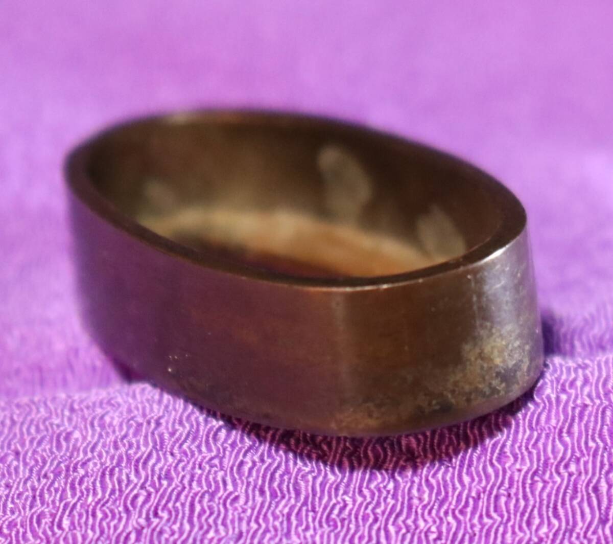 風雲昇り龍~古銅に金彩入、刀剣縁頭乃縁金具 刀装具_画像10