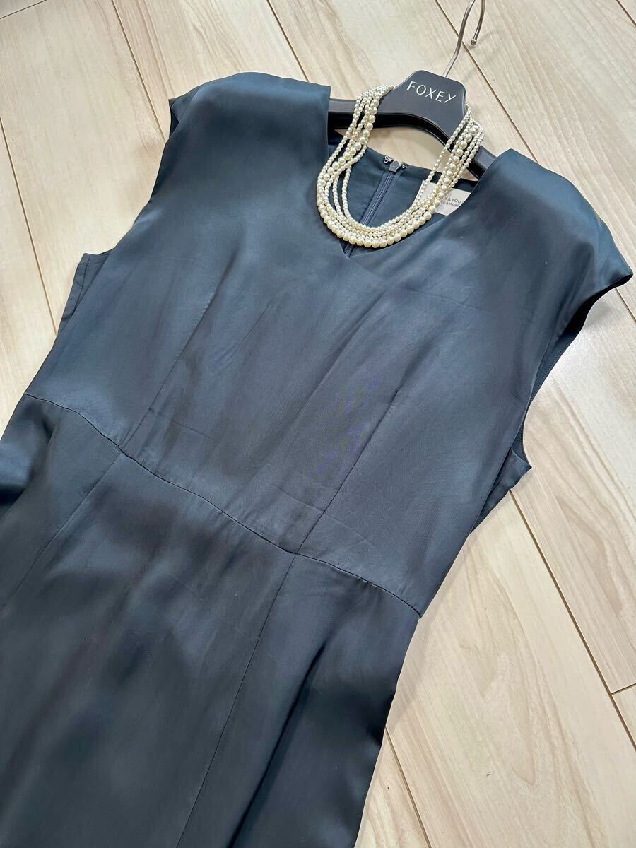 ユナイテッドアローズ☆シンプルブラックワンピース フォーマム/トゥモローランド23区IENA_画像3