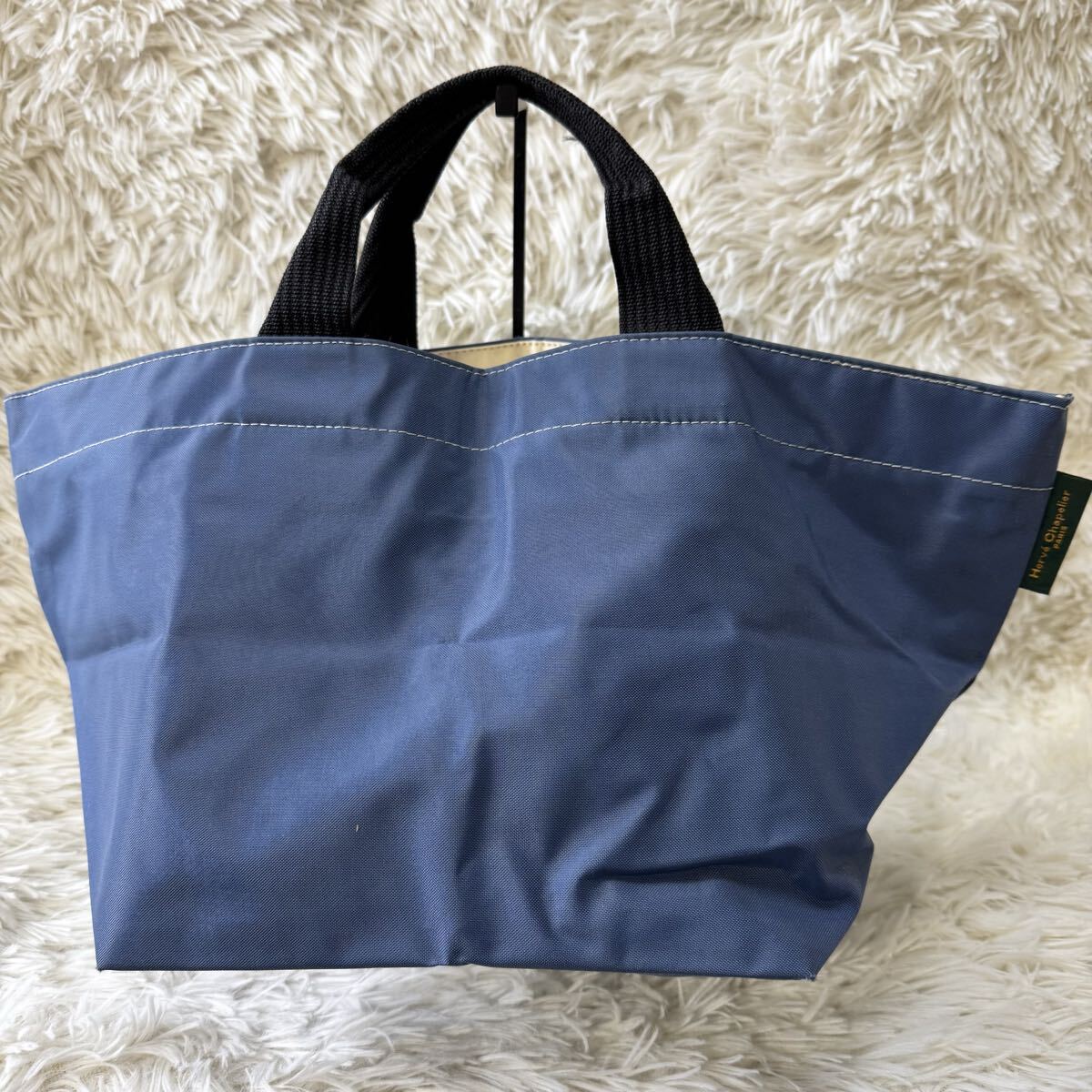 Herve Chapelier エルベシャプリエ ネイビー トートバッグ 舟型_画像2