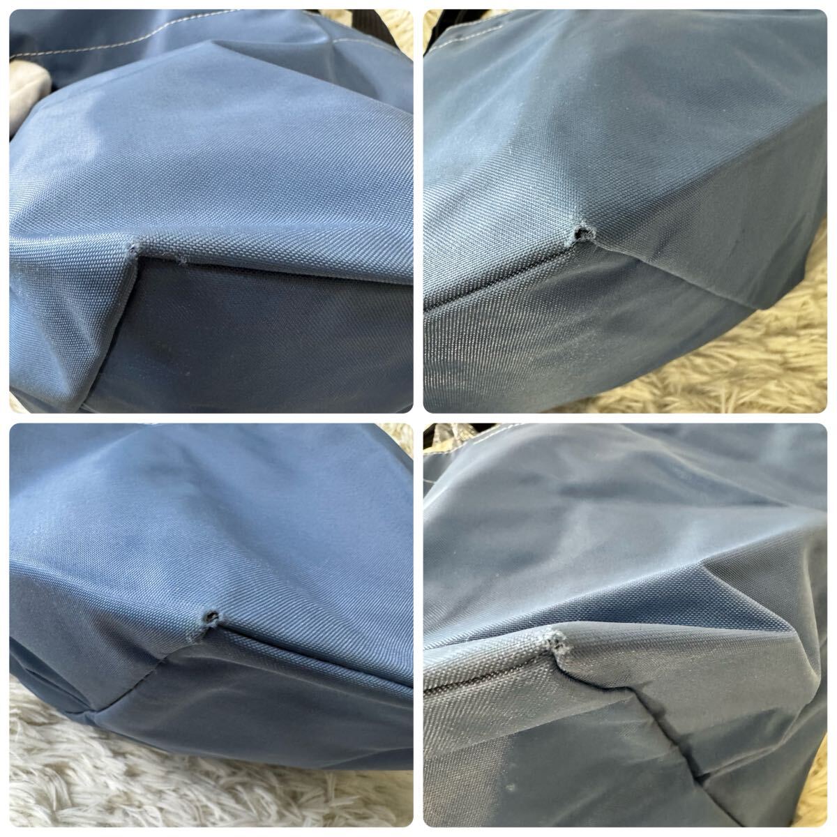 Herve Chapelier エルベシャプリエ ネイビー トートバッグ 舟型_画像5