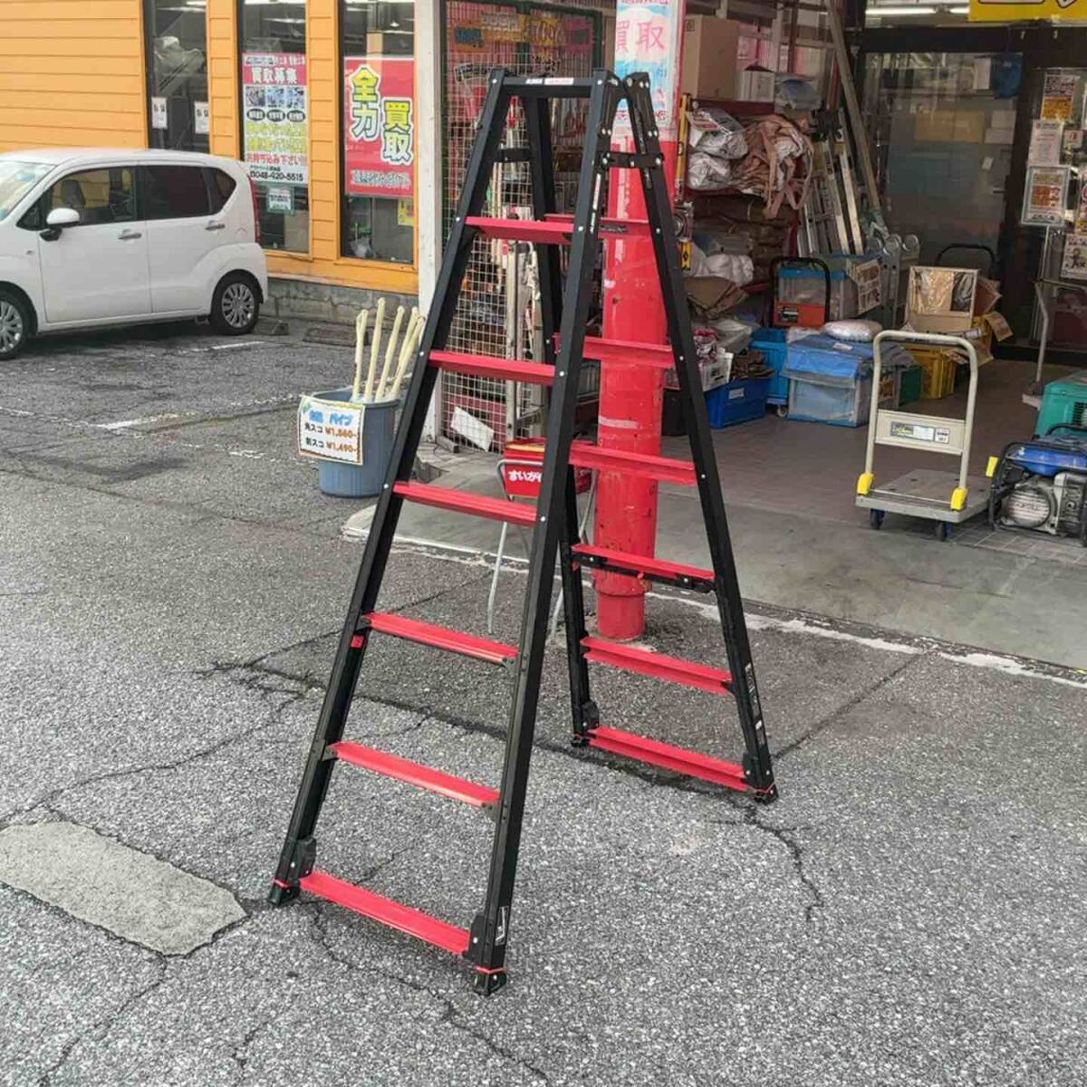 【美品 / 店頭受取り限定】アルインコ 伸縮脚付きはしご兼用脚立 GUD-210X 7尺【格安出品♪】_画像1