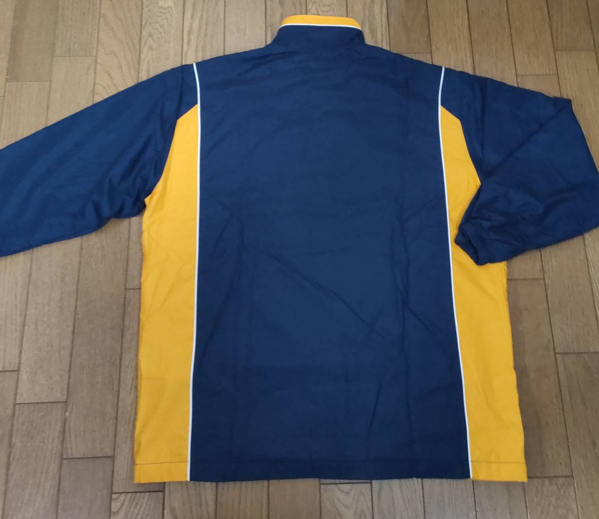 (物21,36,86) 定価7,590円 新品 アシックス 裏起毛 ウォームアップジャケット XBT161 紺 メンズS_画像4