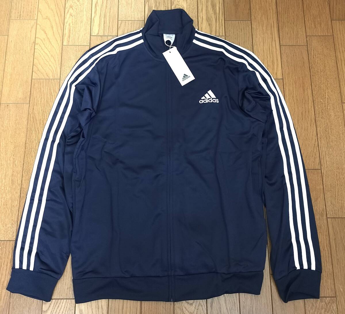 【上下セット】新品　アディダス　裏起毛　上下セット　ジャケット＋パンツ　GK9658　紺　メンズXO_画像2