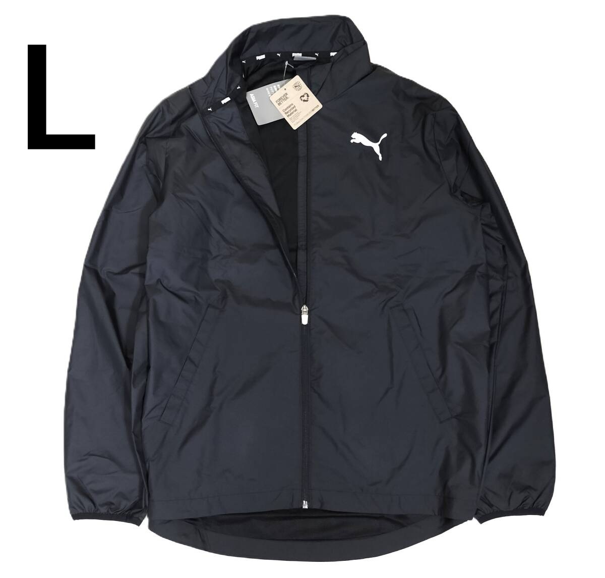 （プーマ45）新品　プーマ　裏メッシュ　ウィンドジャケット　ウィンドブレーカー　588865　黒　メンズL_画像2