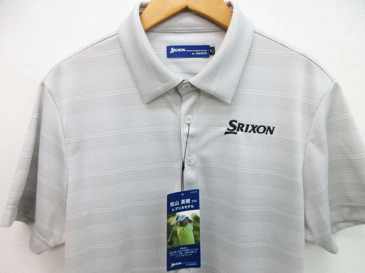 R674[ рубашка-поло ]SRIXON Srixon * Matsuyama Hideki копия модель *RGMXJA16PG* размер M* рубашка с коротким рукавом Golf рубашка * не использовался *