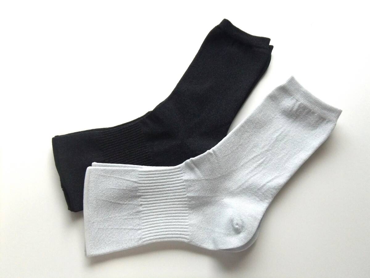 173　サンプル品　未着用品　サンダルソックス2足　ブラックラメ　アイスグレー　オープントゥ　つま先なし　日本製_画像1