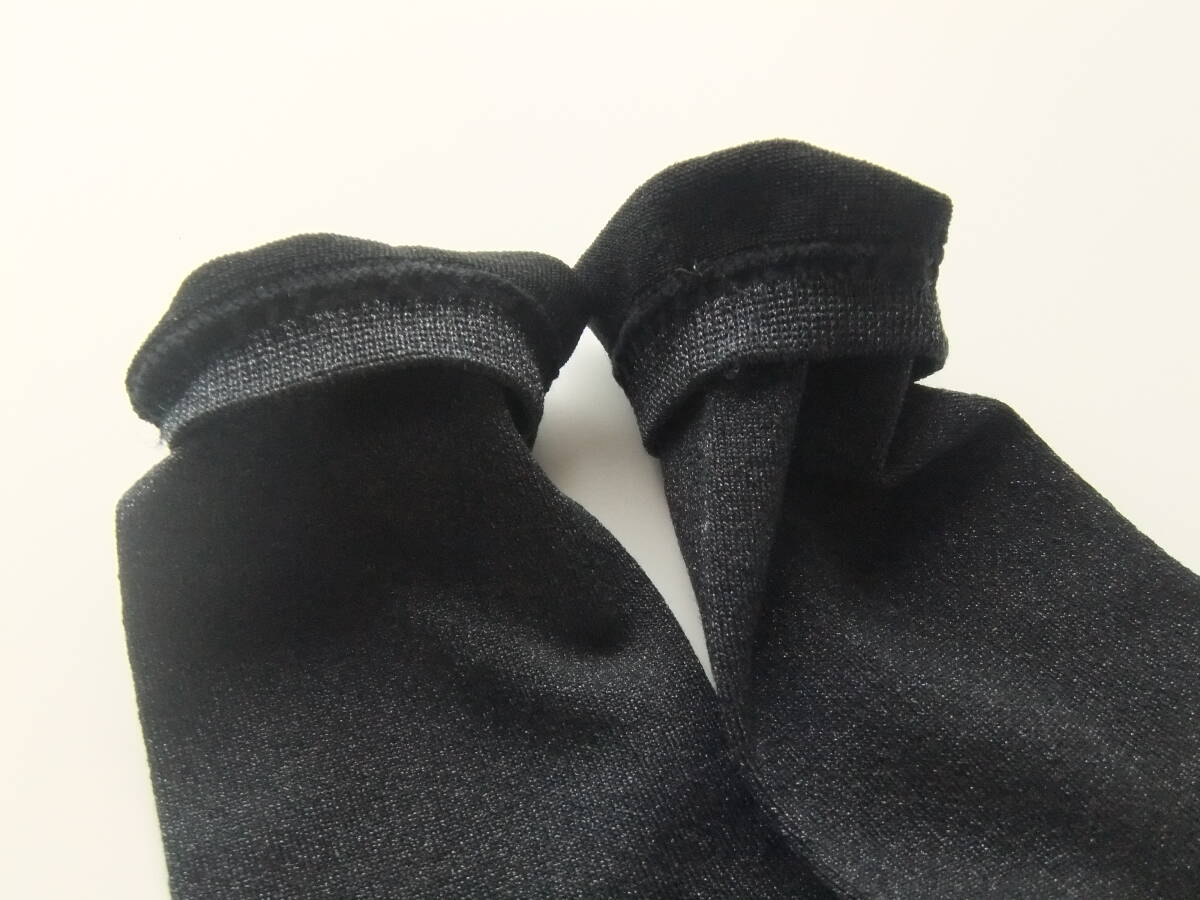 173　サンプル品　未着用品　サンダルソックス2足　ブラックラメ　アイスグレー　オープントゥ　つま先なし　日本製_画像5