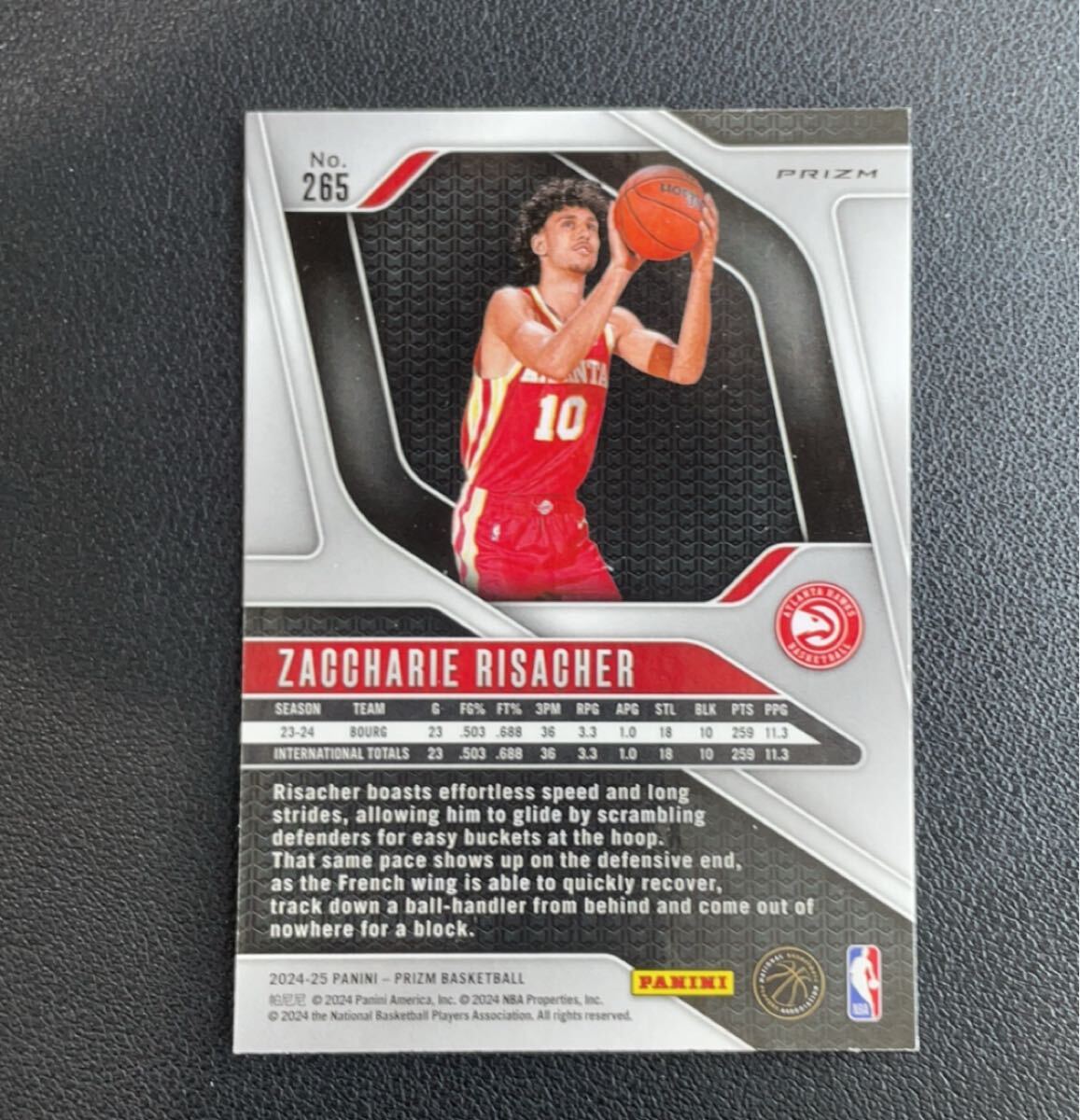 [RC]Zaccharie Risacher The ka Lee * Liza shei2024-25 Panini Prizm Pink Icea тигр nta* Hawk s rookie карта NBA карта 