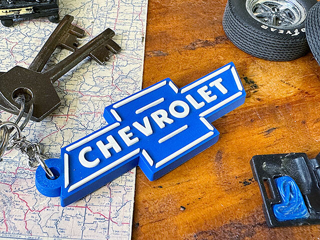 シボレー ボウタイロゴ ラバーキーホルダー ■ アメリカン雑貨 アメリカ雑貨_画像2