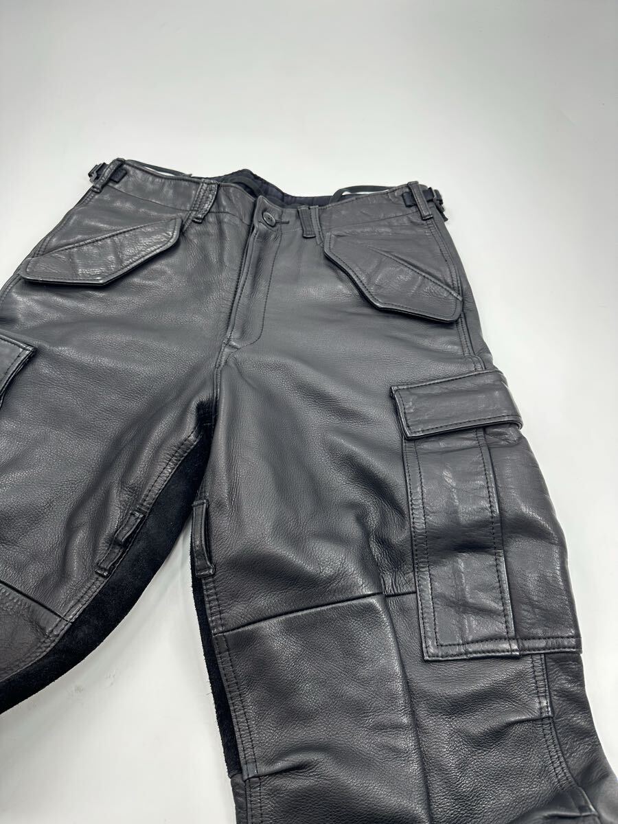 希少/ヴィンテージ 90s/GENERAL RESEARCH/レザー カーゴパンツ/L/ジェネラルリサーチ 本革 MOUNTAIN マウンテン ボトムス パンツ_画像3