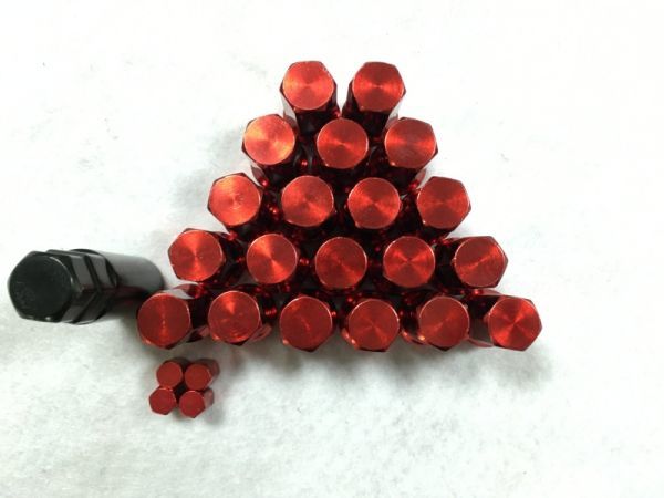 スチールナット 袋タイプ M12×P1.5 赤 レッド ロング ホイールナット トヨタ ホンダ マツダ 三菱 ダイハツ NBOX ロードスター カムリ 他_画像2