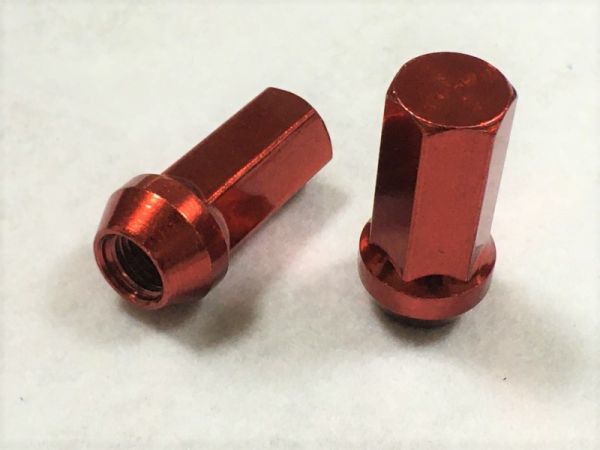 スチールナット 袋タイプ M12×P1.5 赤 レッド ロング ホイールナット トヨタ ホンダ マツダ 三菱 ダイハツ NBOX ロードスター カムリ 他_画像3