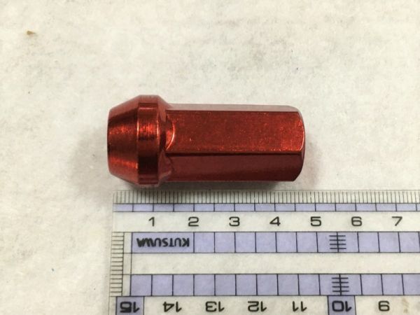 スチールナット 袋タイプ M12×P1.5 赤 レッド ロング ホイールナット トヨタ ホンダ マツダ 三菱 ダイハツ NBOX ロードスター カムリ 他_画像4
