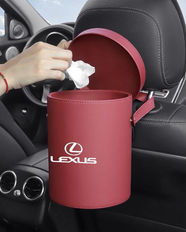 レクサス 専用 蓋付きゴミ箱 ダストボックス 車のごみ箱オーガナイザーごみホルダー 収納 小物入れ 自宅 オフィス 持ち運びが簡単 1個_画像3