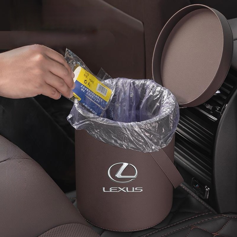 レクサス 専用 蓋付きゴミ箱 ダストボックス 車のごみ箱オーガナイザーごみホルダー 収納 小物入れ 自宅 オフィス 持ち運びが簡単 1個_画像5