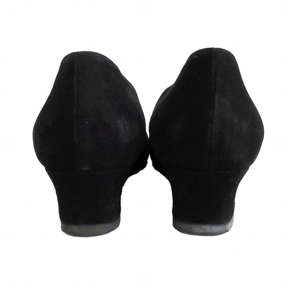 CELINE セリーヌ バイカラー スエードパンプス シューズ ブラック レッド サイズ22cm レディース 【中古】_画像2