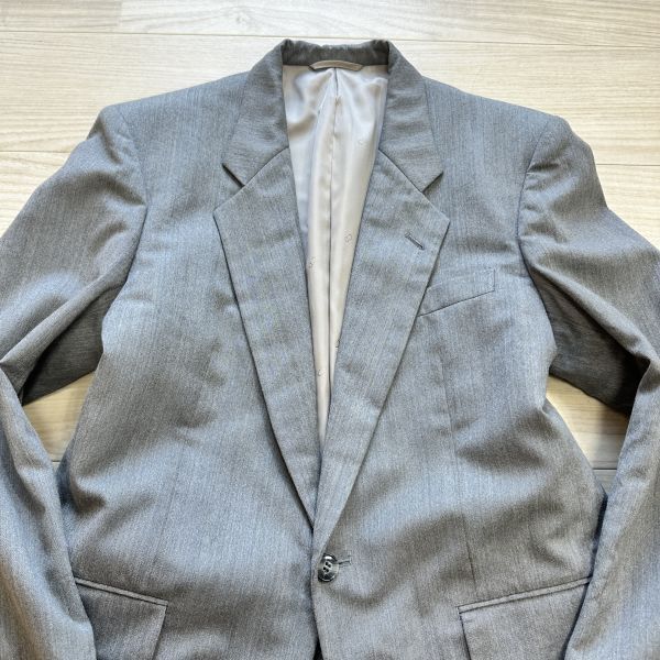 希少! クリスチャンディオール ChristianDior MONSIEUR スーツ AB5(Lサイズ相当) セットアップ 2B ウール メンズ グレー ストラップ_画像4