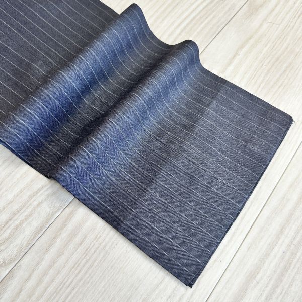 BURBERRY バーバリーブラックレーベル 希少!!裏地ロゴ 36R(Mサイズ程度) セットアップ Super100's グレー ストライプ メンズ スーツ_画像9