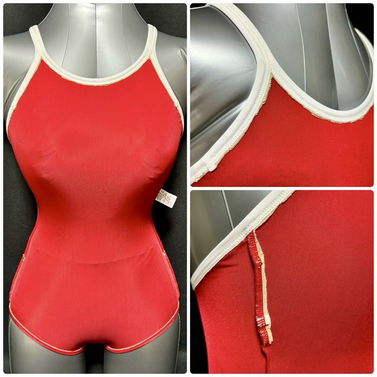 アリーナ 競泳水着 Mサイズ ARN-185WK RED 白パイピング×レッド arena 白×赤 (検)ARN-75W ARN-185W_画像8