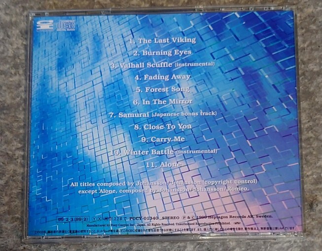 JOHANSSON ヨハンソン / THE LAST VIKING　ラスト・ヴァイキング 1999発売 国内盤　美品_画像2