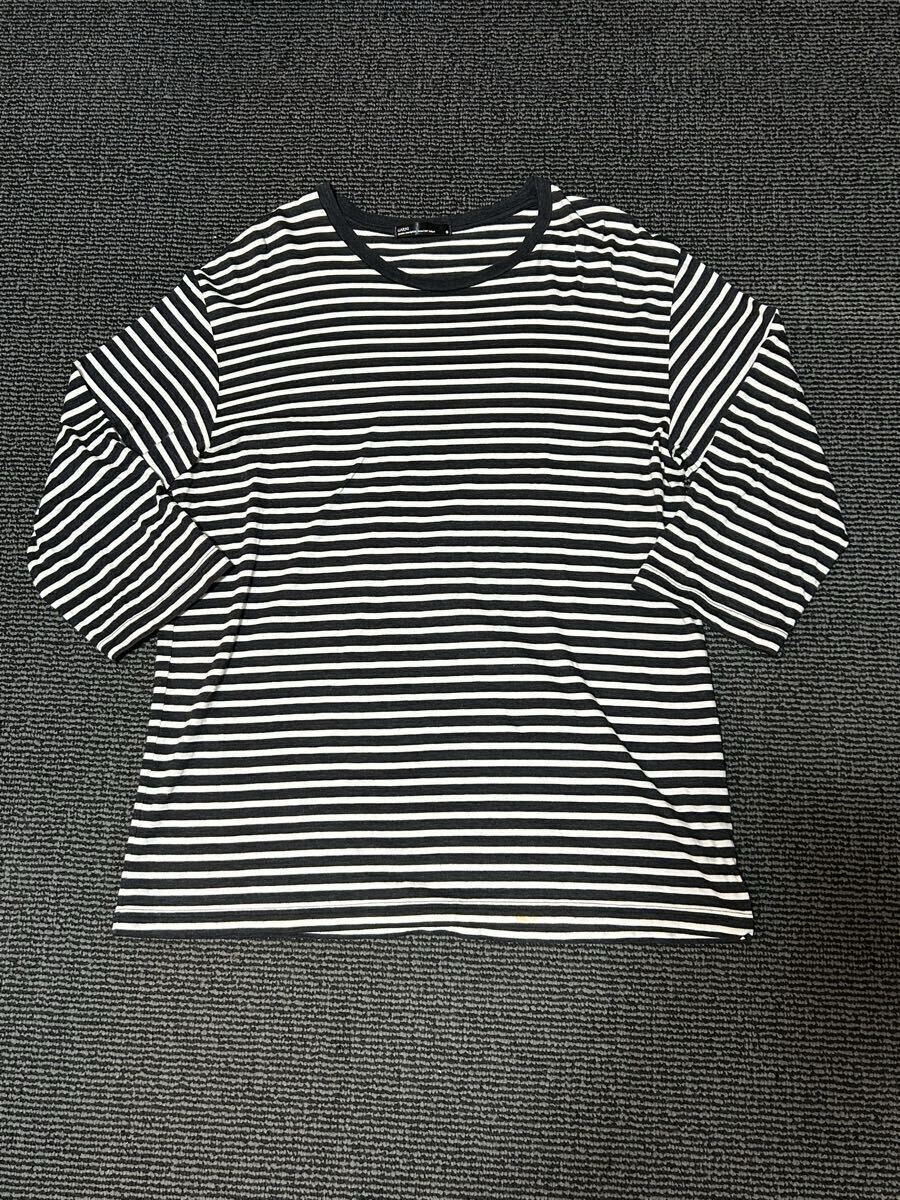 GARNI ガルニ 5部袖 カットソー Tシャツ ボーダー サイズL 日本製_画像1