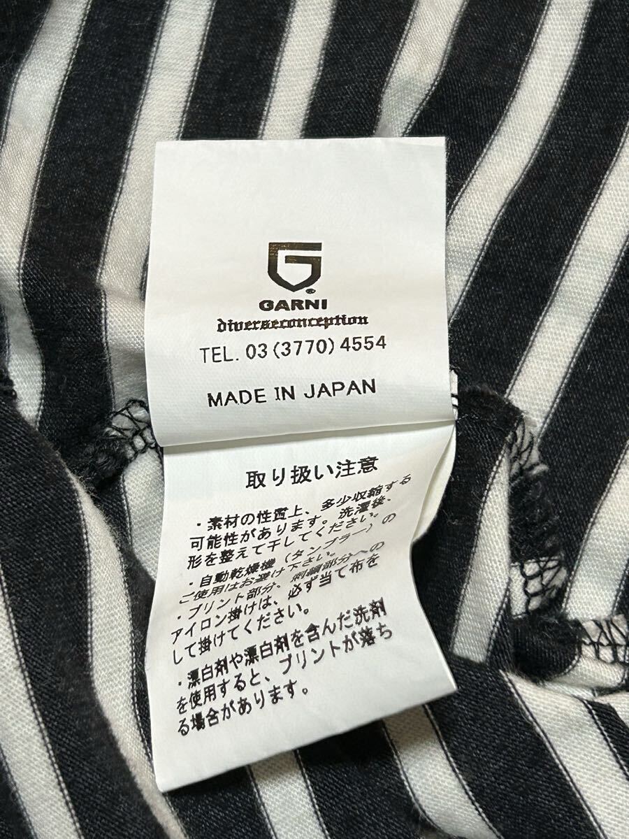 GARNI ガルニ 5部袖 カットソー Tシャツ ボーダー サイズL 日本製_画像3