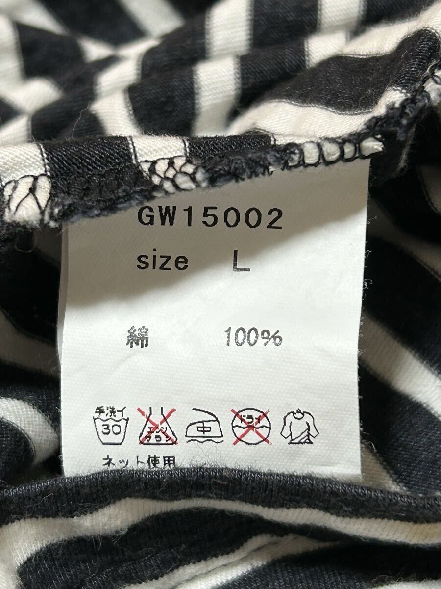 GARNI ガルニ 5部袖 カットソー Tシャツ ボーダー サイズL 日本製_画像4
