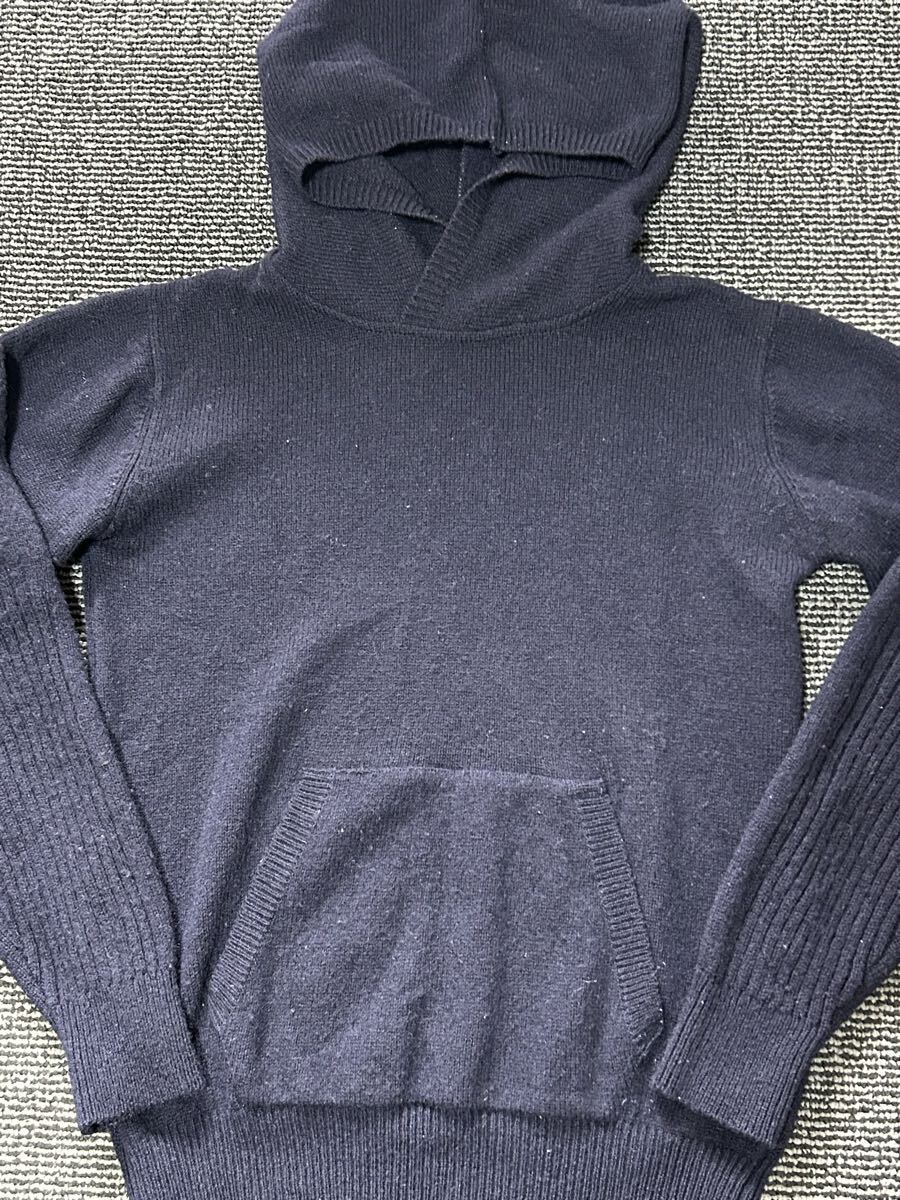 nonnative ノンネイティブ ニット パーカー プルオーバー フーディ ネイビー サイズ1 日本製_画像2