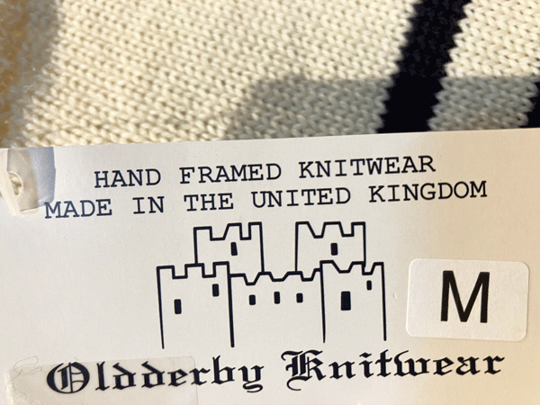 ★OLDDERBY KNITWEAR /ボーダークルーネックセーター /SIZE.M / MADE IN U.K._画像7