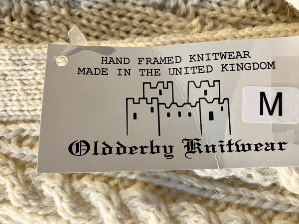 ★OLDDERBY KNITWEAR / ケーブル編みカーディガン /SIZE.M // MADE IN U.K._画像6