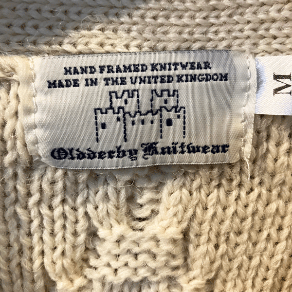 ★OLDDERBY KNITWEAR / ケーブル編みカーディガン /SIZE.M // MADE IN U.K._画像5