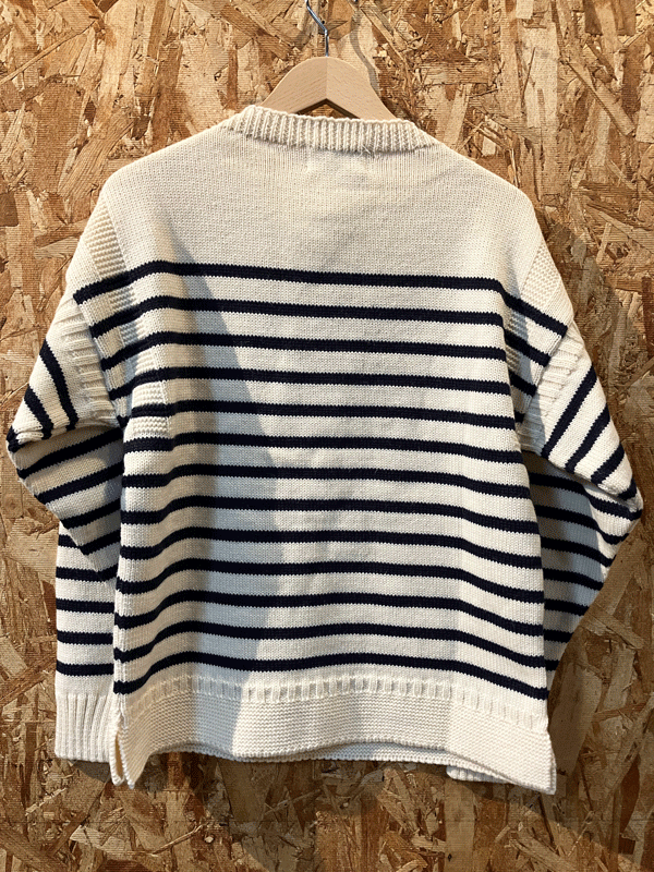 ★OLDDERBY KNITWEAR /ボーダークルーネックセーター /SIZE.M / MADE IN U.K._画像6