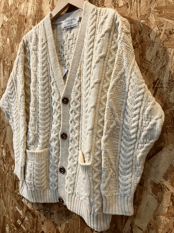 ★OLDDERBY KNITWEAR / ケーブル編みカーディガン /SIZE.M // MADE IN U.K._画像2