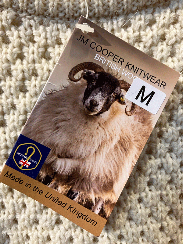 ★OLDDERBY KNITWEAR /ポップコーンクルーネックセーター / SIZE.M / MADE IN U.K._画像5