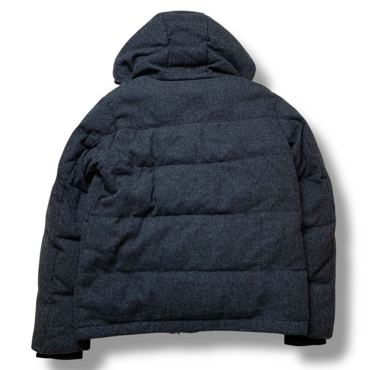 【美品】TAKEO KIKUCHI タケオキクチ TK ダウンジャケット【ダウン80%フェザー20%】 肉厚 極暖 ウール メンズ アウター グレー Lサイズ_画像7