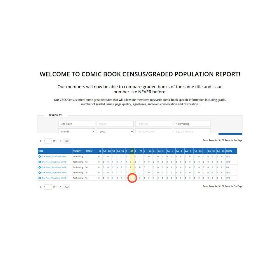 [ BGS鑑定 8.0 ] ワンピース ONE PIECE 16巻 初版 2000年発行 週刊少年ジャンプ 尾田栄一郎 CBCS_画像4