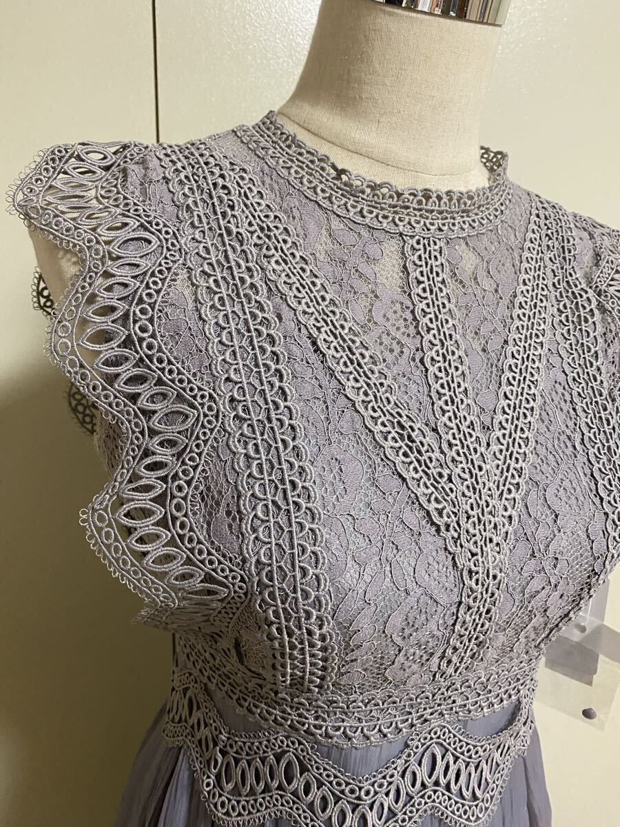 Rose bud グレー レースドレス　 ロング_画像4