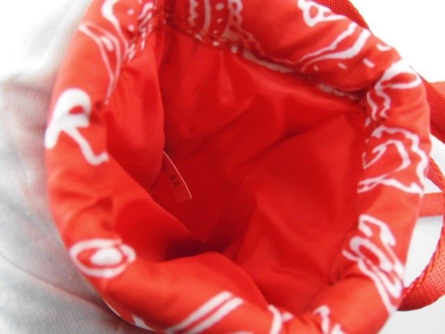 ♪Supreme シュプリーム パッファー ネックポーチ レッドペイズリー♪タグ付き 保管品_画像6