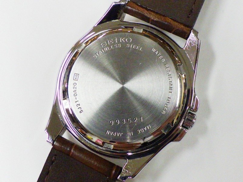 ★ セイコー キネティック ★ 5J21-0A20 メンズ 腕時計 オートリレイ ホワイトシルバー ★ USED_画像4
