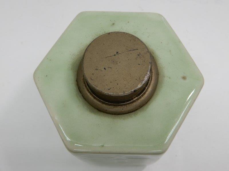 錫口茶入 青磁 煎茶道具 1002X1G