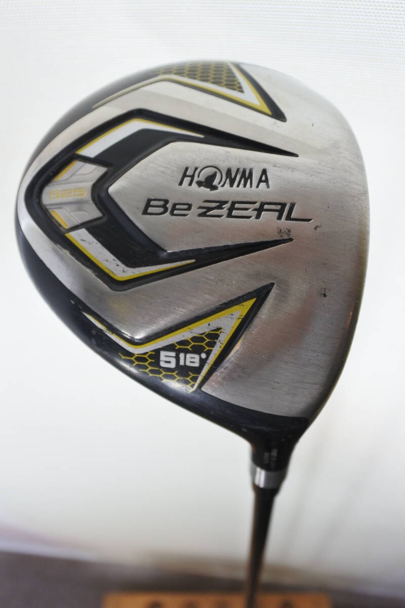 【KSD/Hom/93】ホンマゴルフ・Be ZEAL525　フェアウェイウッド　５番　１８°Flex S リシャフト品　sosiego 装着 　_画像1