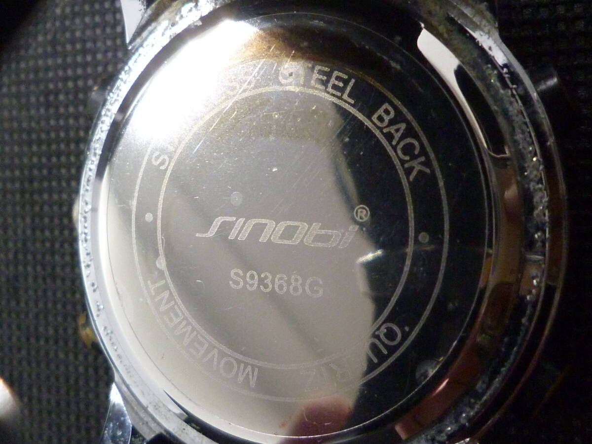 J25009) 中古 腕時計 デジタル SINOBI S9368G 未稼働 ジャンク品 ※発送ゆうパケットポストmini(送料当方負担)_画像5