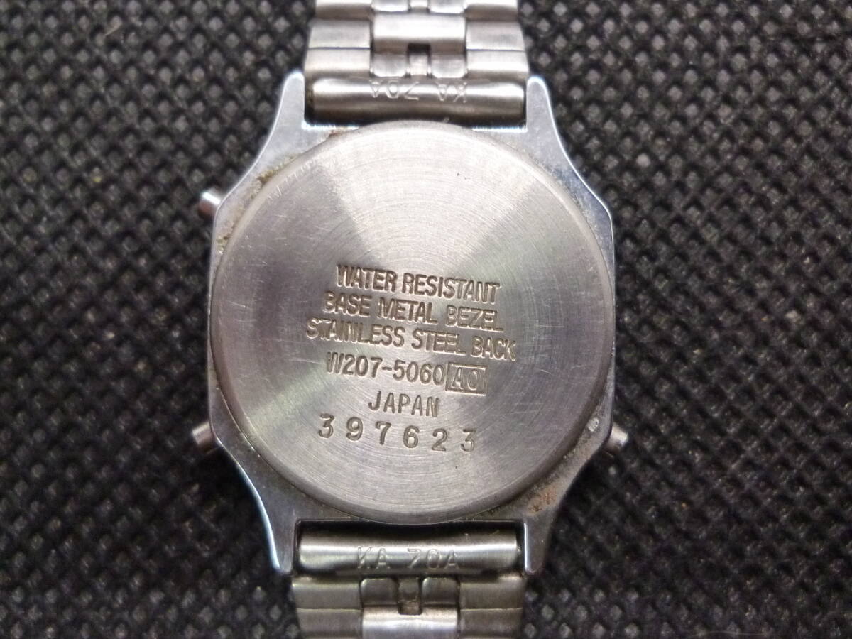 J25162) 中古 腕時計 セイコーアルバ デジタル SEIKO ALBA W207-5060 未稼働 ジャンク品 ※発送ゆうパケットポストmini(送料当方負担)_画像5
