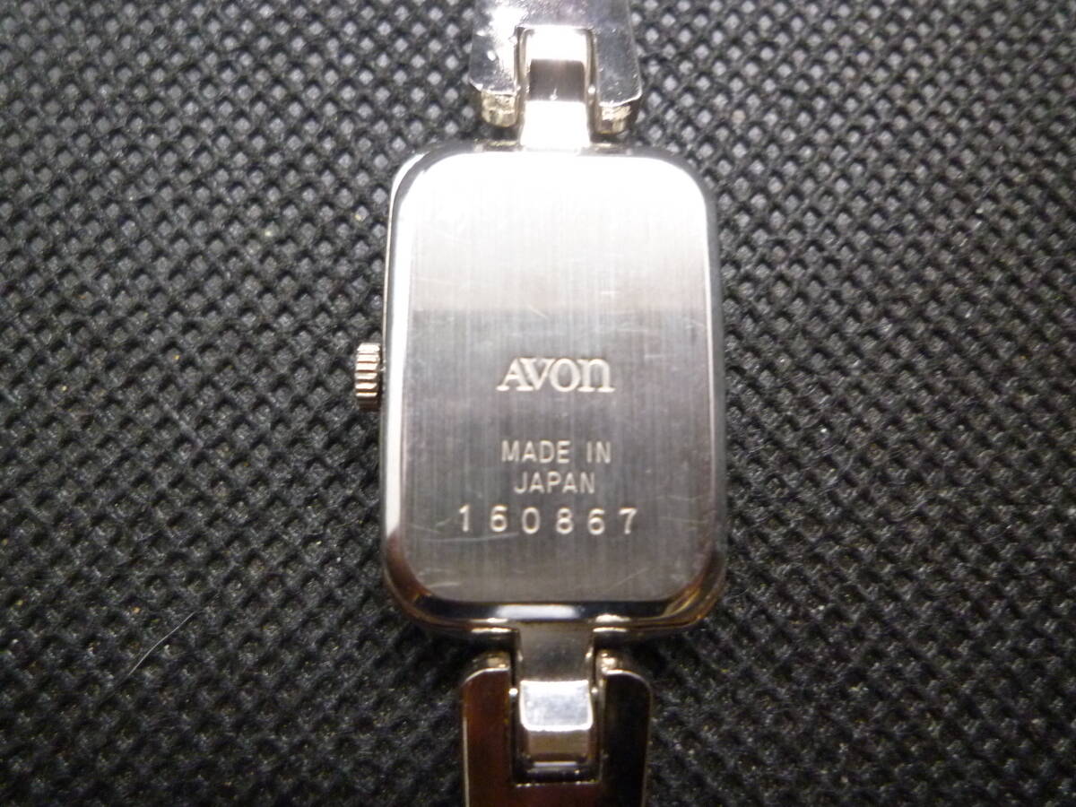J25198) 中古 腕時計 エイボン レディース AVON QUARTZ 160867 腕回り 約170mm 未稼働 ジャンク品 ※ゆうパケットポストmini(送料当方負担)_画像6